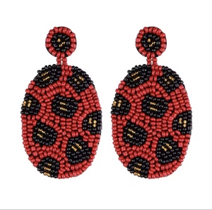 Pendientes de Perlas de Vidrio Hechas a Mano, Ovalados, Grises, Negros y Rosas, Unisex, Clásicos y Modernos, para Maestras y Bodas - Product Image 4