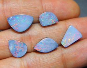 Wholesale Australian Opal Doublet Cabochon Multi <b>Fire</b> Natural Loose Opal for Jewelry Making - Product Image 1