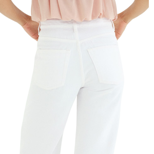 Jeans droits taille haute pour femmes, pantalon en denim tendance, décontracté, pour tous les jours, tissu durable, logo personnalisé, vente en gros - Product Image 4