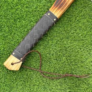 Hand Forged Camping Bushcraft High Carbon Steel Vikings <b>Axe</b> Custom OEM Ashwood Handle Bearded Hatchet <b>Axe</b> with Leather Sheath - Product Image 5