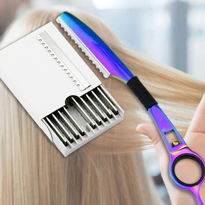 Professional Rainbow Plasma Coated Hair Thinning <b>Razor</b> Kit Ergonomic Stainless Steel Barber Salon Texturizing Cutting <b>Razors</b> - Product Image 6