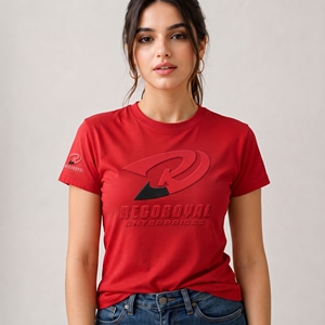 Camiseta de Algodón Transpirable para Mujer, con Estampado Puff, Diseño Gráfico Moderno, Corte Holgado Informal para Uso Diario - Product Image 1