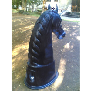 Contenedor de Basura Decorativo para Exteriores con Forma de Cabeza de Caballo, de Fibra de Vidrio, Elegante, Color Azul, 2026 - Product Image 4