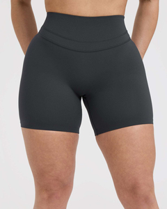 Factory Price Coal Unified <b>Shorts</b> For <b>Women</b> High Waisted <b>Women's</b> <b>Shorts</b> <b>Compressive</b> Waistband Sweat Wicking Performance Fabric - Product Image 5