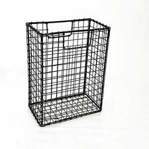 Black Perforated Metal Desktop Organizer Bin Round Iron <b>Mesh</b> <b>Storage</b> <b>Basket</b> for Stationery Office Supplies Bathroom Sundries - Product Image 3