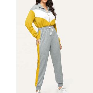 ชุดวอร์มแทรคสูทแบบสั้นสำหรับผู้หญิงผู้ชายและทุกเพศ  ผ้าสีพื้น  สำหรับฤดูหนาว  รับสกรีนโลโก้  เสื้อสเวตเชิ้ตและกางเกงขายาว  แบบซักแล้ว - Product Image 3