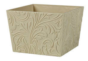 Modern Design Square Bowl Emboss Flower <b>Pot</b> Arabesque Pattern for Indoor Home Decorative Flower Arrangements - Product Image 5