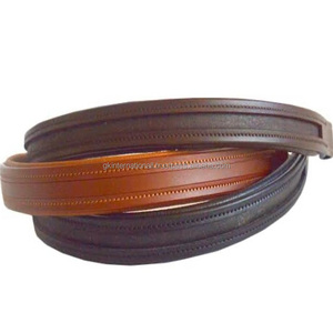Empty Cahnnel Black Havana <b>Brown</b> & <b>Tan</b> Genuine Leather Horse Brow Band With extra Soft Cow Padding and Durable Stitching - Product Image 1
