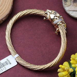 Brazalete de Plata de Ley 925 con Circonita Cúbica y Baño de Oro Amarillo, Ajustable, para Hombre, Ideal para Fiestas y Regalos - Product Image 3