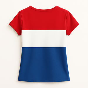 T-shirt en coton uni pour femme, col rond, manches courtes, coupe classique, séchage rapide, respirant, streetwear d'été - Product Image 5