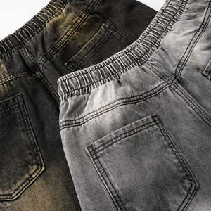 Jeans de Hombre al por Mayor, Corte Recto, Estilo Hip Hop, Cintura Media, Elásticos, Desgastados, de Alta Calidad, Estilo Vintage, a Bajo Precio - Product Image 5