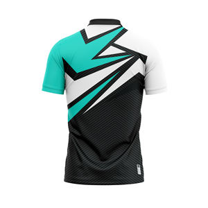 Ensemble de polo unisexe à col rond court imprimé personnalisé respirant sans couture extensible dans les quatre sens à séchage rapide par sublimation évacuation de la transpiration - Product Image 4