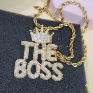 Luxury Moissanite Diamond "King Dre " Name Pendant Necklace Silver Hip Hop Jewelry Wholesale Supply - Product Image 6