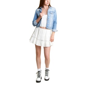 High Quality Women's <b>Denim</b> Jacket Long Breathable Woven Winter Casual Oversize Button Coat - Product Image 4