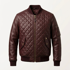 New Fashion Men Leather Jacket Zipper Style Real Leather Jacket for Men Best <b>top</b> quality Quality Leather Jacket Quality - Product Image 4