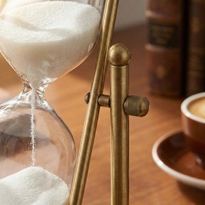 Premium Quality Brass And Glass Sand Timer Elegant Hourglass Decor For Office <b>Desk</b> <b>Study</b> Table Library And Home Display - Product Image 3