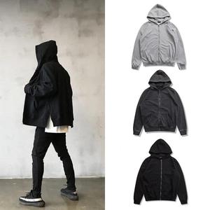 Sudadera con capucha negra para mujer, informal, de manga larga, con cremallera y forro polar. - Product Image 2
