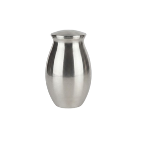 Urnas de Metal con Acabado Plateado Brillante, Artículos Funerarios, Urnas para Cenizas Humanas, Estilo Elegante, Recipiente para Cremación - Product Image 1