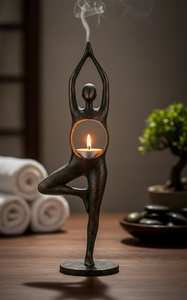 Minimalist Gold Side <b>Table</b> or Candle Stand Modern Metal Design Elegant Tabletop Home Living Room Dining Room Use - Product Image 3