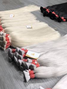Extensiones de cabello humano de color a granel no Remy de textura recta virgen 100% de alta calidad de Vietnam al mejor precio al por mayor - Product Image 2