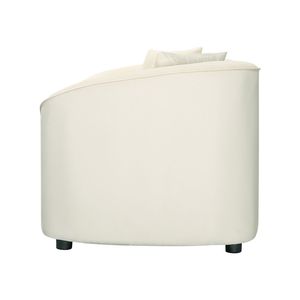 Divano Curvo Contemporaneo da 87 Pollici in Bianco Sporco con Struttura Resistente, Seduta Imbottita Elegante e Design Essenziale per Soggiorno - Product Image 6