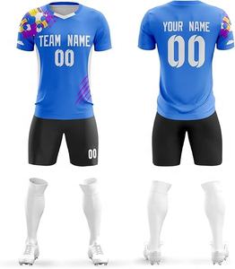 Uniformes de Fútbol Personalizables con Servicio OEM de Fábrica, Impresión por Sublimación Digital, Conjuntos de Camisetas de Fútbol con Logotipo de Equipo Personalizado - Product Image 1