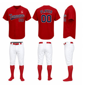 Nouvelle arrivée, uniforme de baseball respirant, tissu 100% polyester, options personnalisables, meilleur prix pour hommes - Product Image 5