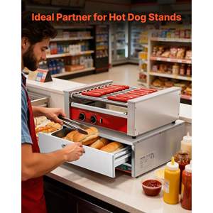 Calentador de Alimentos Comercial Eléctrico de Acero Inoxidable con un Cajón, Compacto, Independiente, Gabinete Calentador con Temperatura de 85 Grados Fahrenheit - Product Image 4