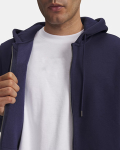Sudadera con Capucha para Hombre, Cierre de Cremallera, Corte Regular, Color Sólido, 100% Algodón, Felpa Francesa, Informal, Transpirable, Bordada, para Otoño - Product Image 5