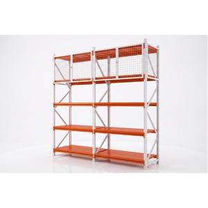 Medium Duty <b>Rack</b> with Cabinets <b>Door</b> Cold-rolled Steel Secure <b>Storage</b> Shelving with <b>Door</b> Powder Coating Gray - Product Image 1