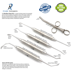 Instrumentos para Elevación de Seno Maxilar, Kit Quirúrgico de Implantes Dentales para Injerto Óseo, Abordaje Lateral y Preparación de Implantes - Product Image 1