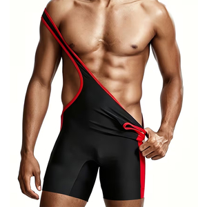 Venta al por mayor de camisetas de entrenamiento de lucha libre para hombres, color negro sólido, transpirables, para adultos. - Product Image 3