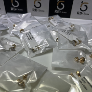 ต่างหูทรงสี่เหลี่ยมเจียระไนแบบบริลเลียนท์ ทองคำแท้ 14k เงินแท้ 925 ประดับเพชรโมอิสซาไนต์ VVS รับรองโดย IGI เครื่องประดับสำหรับผู้หญิง - Product Image 6
