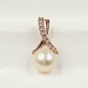 จี้ไข่มุกสีขาวสไตล์ยุโรปสุดฮอต คุณภาพสูง สำหรับผู้หญิง ทำจากเงินแท้ 18K 14K 9K 925 เหมาะเป็นของขวัญสำหรับผู้หญิง - Product Image 3