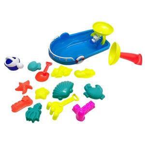 Set di giocattoli da spiaggia 13 pezzi, secchiello per modellare la sabbia, pala, stella marina, conchiglia, granchio, creature marine, divertimento all'aperto per bambini, 21x38x14,5 cm - Product Image 2
