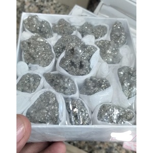 Wholesale Gemstone Semi-Precious Natural Golden Peru Pyrite Carved Rough Raw Stone Box Packing Love Feng Shui Reiki <b>Mascot</b> - Product Image 4