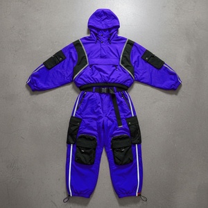 New Arrivals Custom Logo White With Reflective Panels Men's Nylon <b>Wind</b> <b>Breaker</b> Sets For Summer Breathable Men Sets Streetwear - Product Image 2