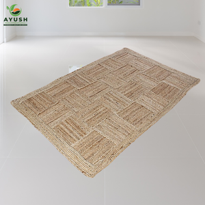 Grands tapis rectangulaires de 180 cm x 120 cm en jute 100 % tressé à la main, tapis sur mesure pour maisons modernes - Product Image 5