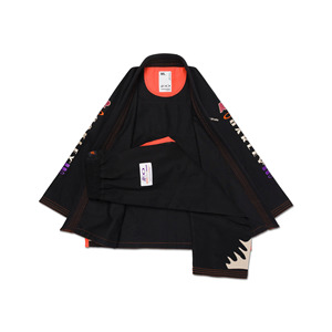 Kimono Blanco de BJJ con Logotipo Verde en la Espalda, Cintura Elástica, Unisex, para Bebés y Niños Pequeños, Ropa de Artes Marciales, 100% Algodón Elástico de Secado Rápido - Product Image 1