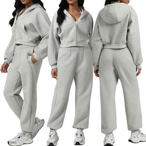 Sweat-shirt à capuche zippé pour femmes et hommes, en tissu Air Layer 300 GSM, doux, à manches longues, pour le sport, les loisirs, l'extérieur, chaud et décontracté - Product Image 1