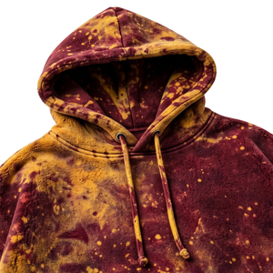 Sudadera con capucha tie-dye para hombre, con bolsillo canguro, cuello con capucha, mangas largas, estilo urbano, 100% algodón, oversize, al por mayor - Product Image 3