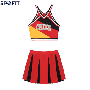 Uniforme de Animadoras Profesional Personalizado, Impreso, 100% Poliéster, Conjunto de Dos Piezas para Adultos, Uniforme de Animadoras Personalizado para Baile - Product Image 5