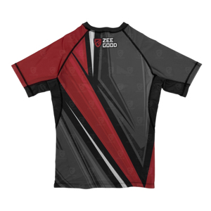 เสื้อแรชการ์ดพิมพ์ลายแบบซับลิเมชั่นรุ่นใหม่สำหรับผู้หญิง ขายส่งคุณภาพพรีเมียม เสื้อแรชการ์ดแขนสั้นสำหรับผู้ชาย - Product Image 2