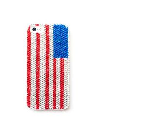 Coque de téléphone artisanale avec broderie de perles de cristal, étui de téléphone portable de créateur, coque de protection de luxe pour smartphone - Product Image 1