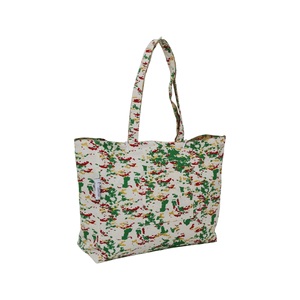 Sac fourre-tout réversible au design optimal, imprimé coloré sur toute la surface, personnalisable, en toile de jute et coton naturel, avec poignées à double usage - Product Image 1