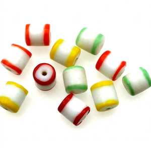 Cuentas de Vidrio Lampwork Hechas a Mano al por Mayor, Cuentas Sueltas Venecianas Rayadas para Fabricación de Joyas, Suministros para Manualidades, Reino Unido, Estados Unidos, España - Product Image 1