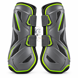 Botas de protección para caballos con amortiguación suave, tela resistente y diseño práctico para un entrenamiento cómodo y diario. - Product Image 1