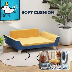 Cama para Perro Color Naranja con Cojín Suave, Funda Lavable y Patas Antideslizantes para Cachorros Pequeños, Elegante Cama para Mascotas Pequeñas - Product Image 4