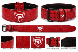 เข็มขัดยกน้ำหนักแบบสั่งทำ DUMELA ขนาด 100 มม. 13 มม. หนังวัวกันลื่น น้ำหนักเบา ระบายอากาศได้ดี หัวเข็มขัดเหล็กทรงสี่เหลี่ยม 40 นิ้ว - Product Image 3