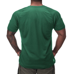 Camiseta de Manga Corta Verde para Hombre, Corte Regular, Tejido Jersey de Secado Rápido, Cuello Redondo, Estilo Casual, Color Sólido, Diseño Digital en Blanco en la Parte Delantera, 100% - Product Image 3